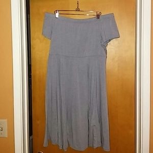 Torrid grey off the shoulder dress